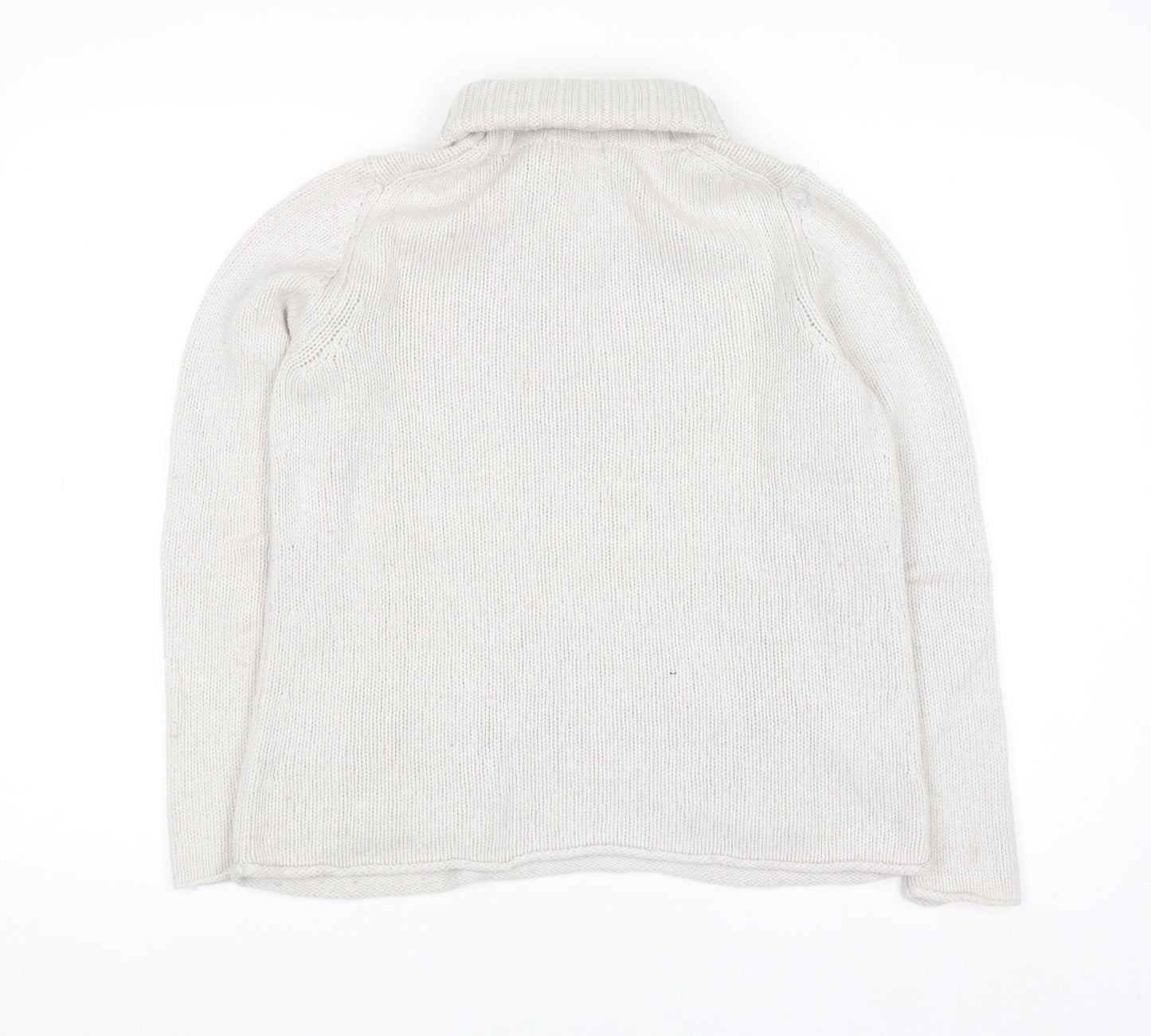 Boden Women’s Ivory Wool Roll Neck Jumper Size 10 Long Sleeve Knit