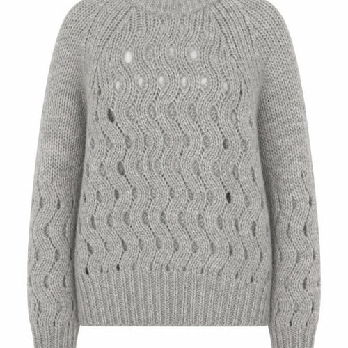& Other Stories Womens Grey XS Open-Knit Alpaca Blend Jumper