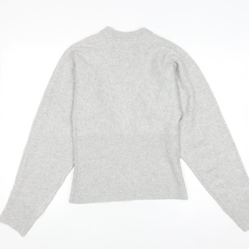 Primark Women's Grey V-Neck Button Cardigan Small