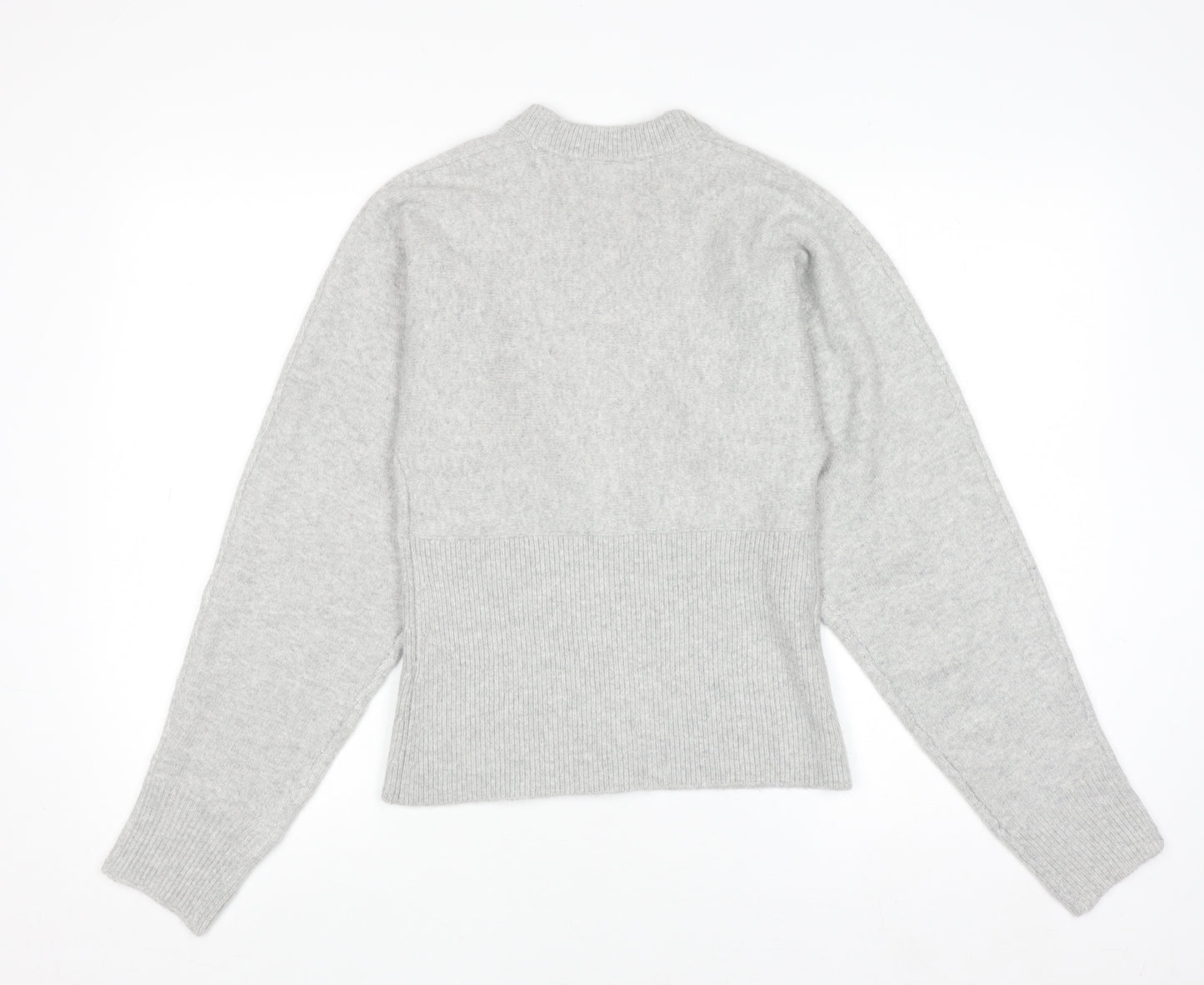 Primark Women's Grey V-Neck Button Cardigan Small