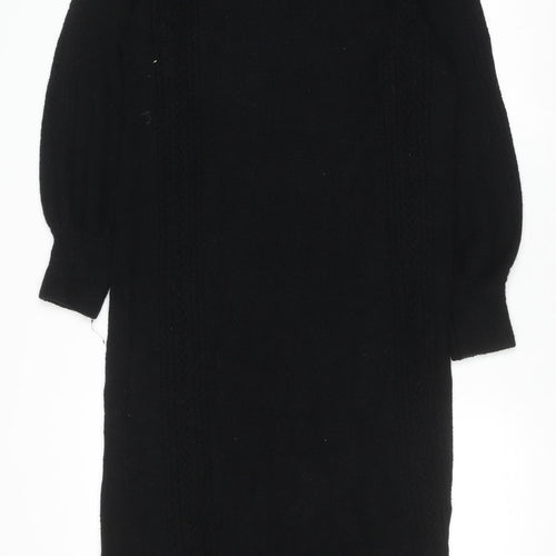 Nobody's Child Women's Black Knit Jumper Dress Size 8