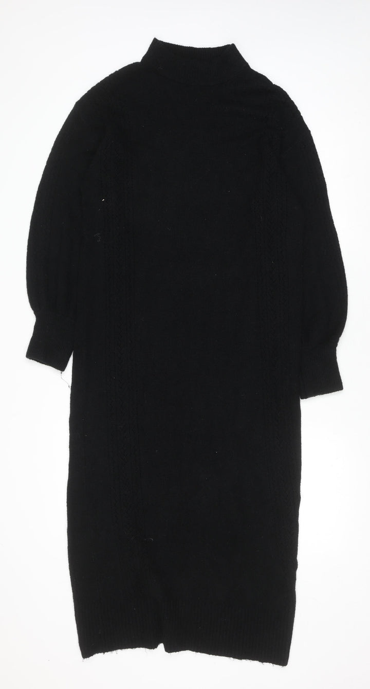Nobody's Child Women's Black Knit Jumper Dress Size 8