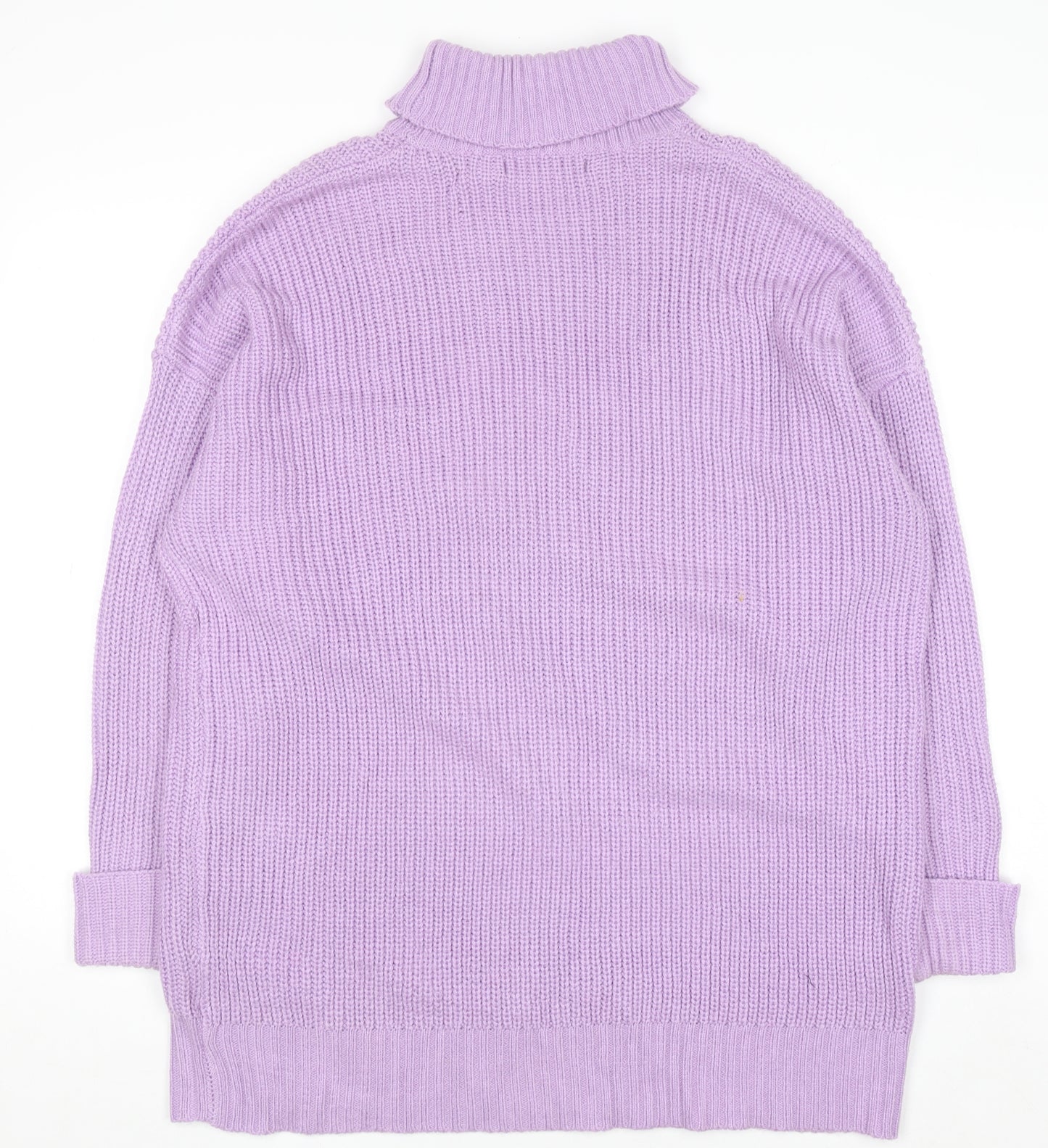 Threadbare Women’s Purple Roll Neck Chunky Knit Jumper Size 12
