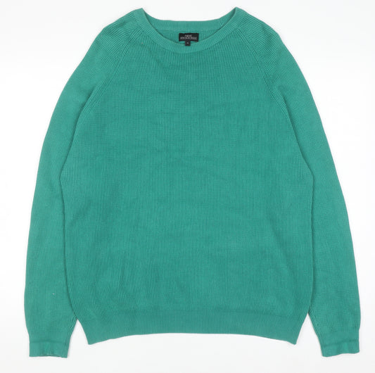 Next Men’s Green Cotton Crew Neck XL Pullover Jumper