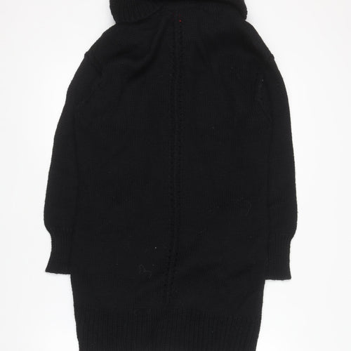 Monsoon Women's Black UK 12 Knit Button Cardigan with Roll Neck