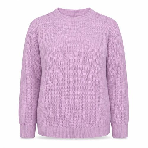 Paramour Women Purple Acrylic Chunky Knit Crew Neck Jumper Size S