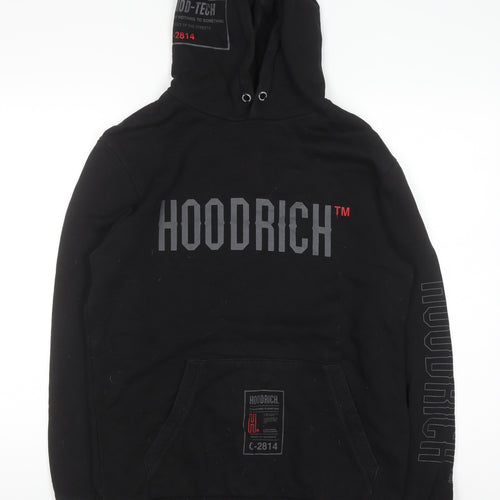 Hoodrich Men's Black Pullover Hoodie Medium Graphic Fleece Streetwear