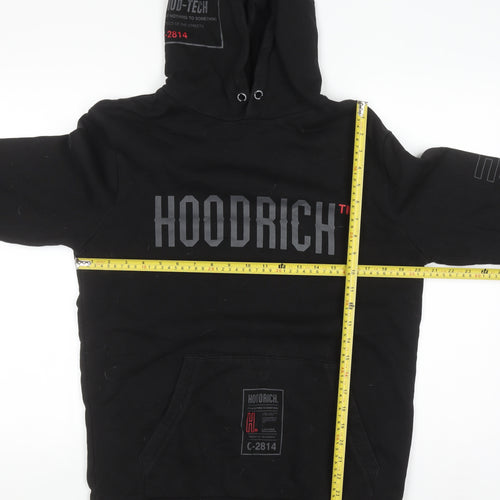 Hoodrich Men's Black Pullover Hoodie Medium Graphic Fleece Streetwear