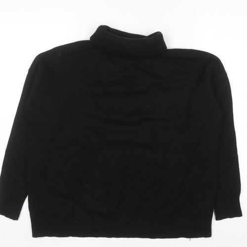 Boden Women’s Black Roll Neck Wool Blend Jumper Size S