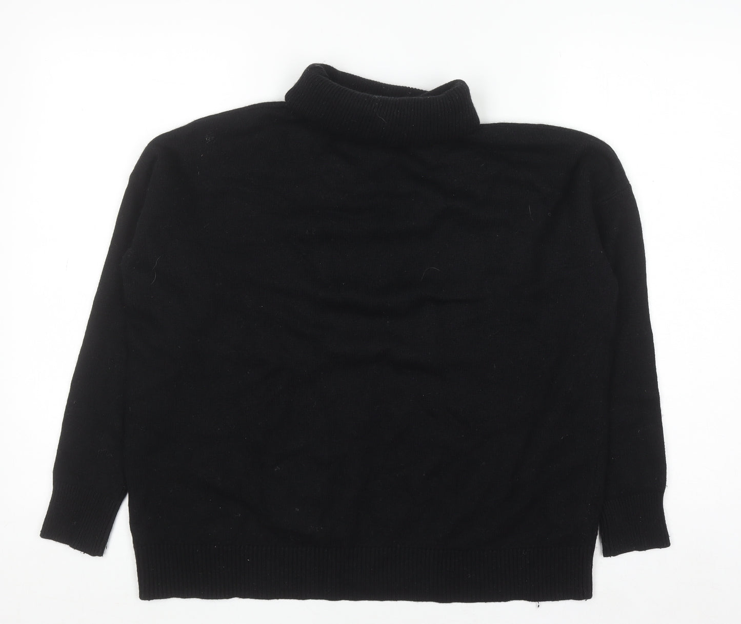 Boden Women’s Black Roll Neck Wool Blend Jumper Size S