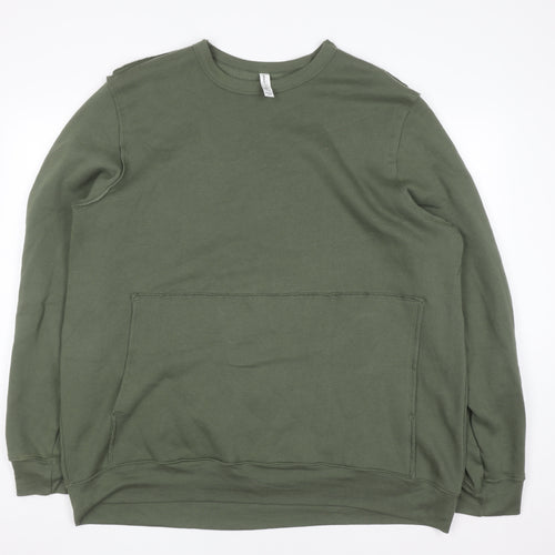 BELLA + CANVAS Men’s Green XL Pullover Fleece Sweatshirt