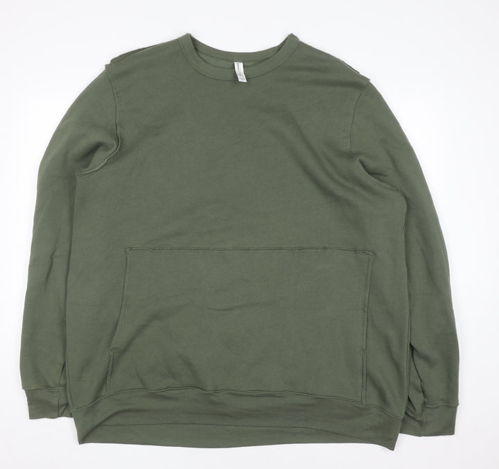 BELLA + CANVAS Men’s Green XL Pullover Fleece Sweatshirt