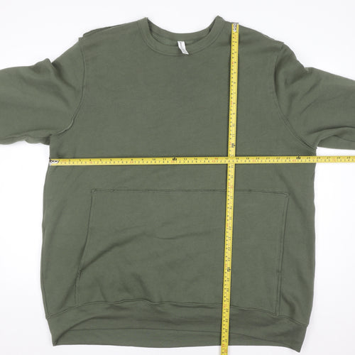 BELLA + CANVAS Men’s Green XL Pullover Fleece Sweatshirt