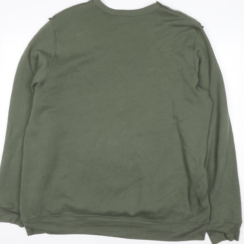 BELLA + CANVAS Men’s Green XL Pullover Fleece Sweatshirt