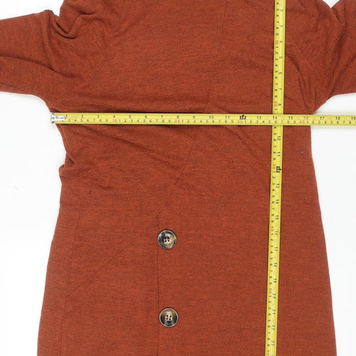 Klass Women’s Brown Knit Roll Neck Shift Dress M Long Sleeve