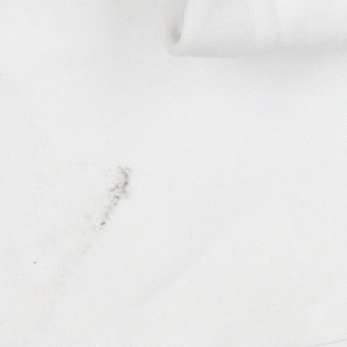 COS Women White Cotton Pullover Hoodie Size 12 Relaxed Fit