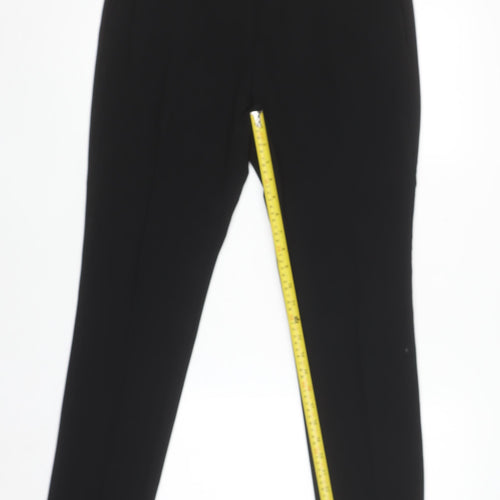 H&M Women Black Skinny Fit Trousers Size 16 Polyester Blend