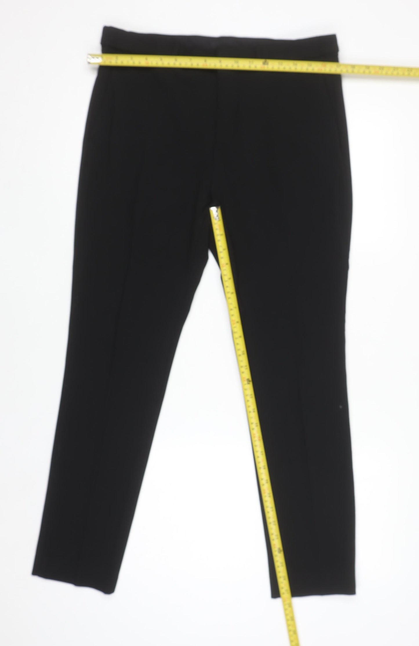 H&M Women Black Skinny Fit Trousers Size 16 Polyester Blend