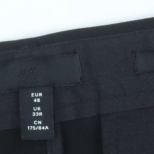 H&M Women Black Skinny Fit Trousers Size 16 Polyester Blend