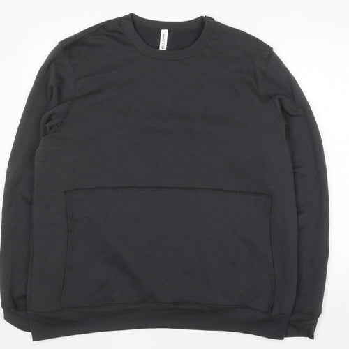 Bella + Canvas Men's Black XL Fleece Pullover Sweatshirt