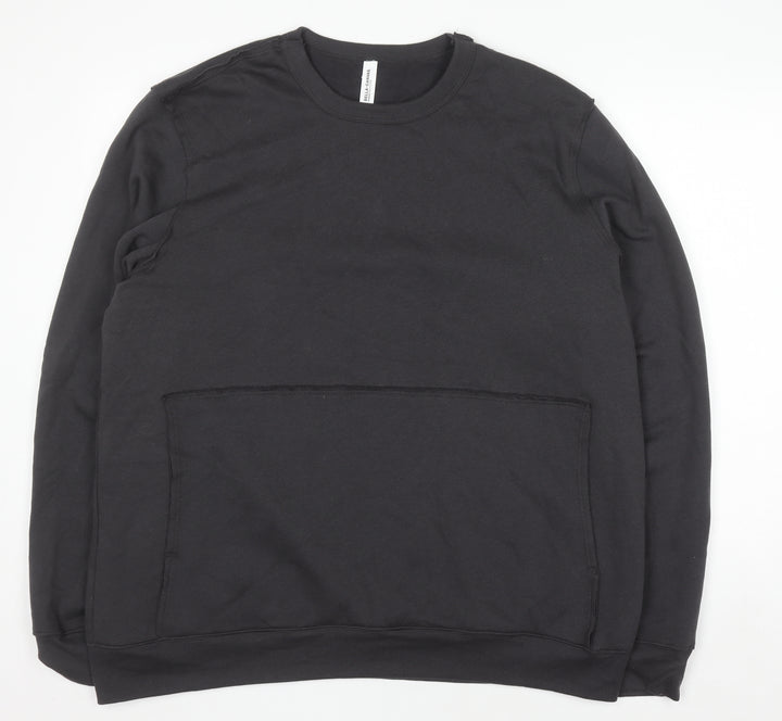 Bella + Canvas Men's Black XL Fleece Pullover Sweatshirt
