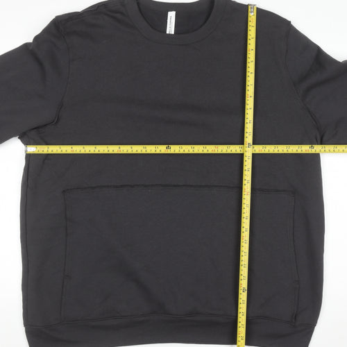 Bella + Canvas Men's Black XL Fleece Pullover Sweatshirt