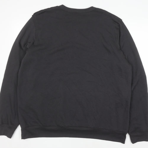Bella + Canvas Men's Black XL Fleece Pullover Sweatshirt