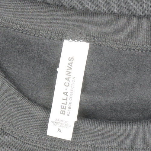Bella + Canvas Men's Black XL Fleece Pullover Sweatshirt