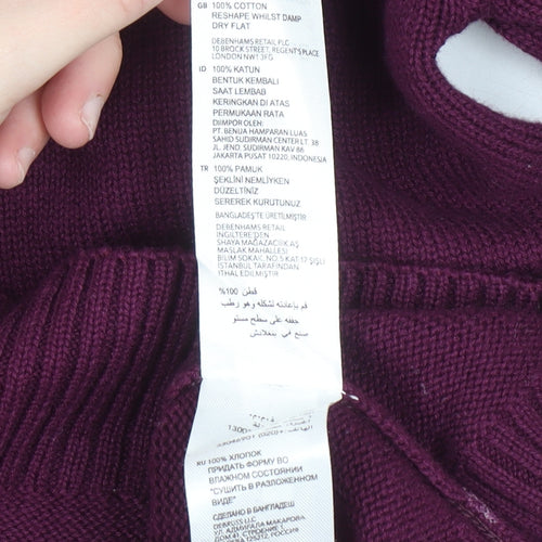 Maine New England Men's Purple V-Neck Cotton Jumper XL