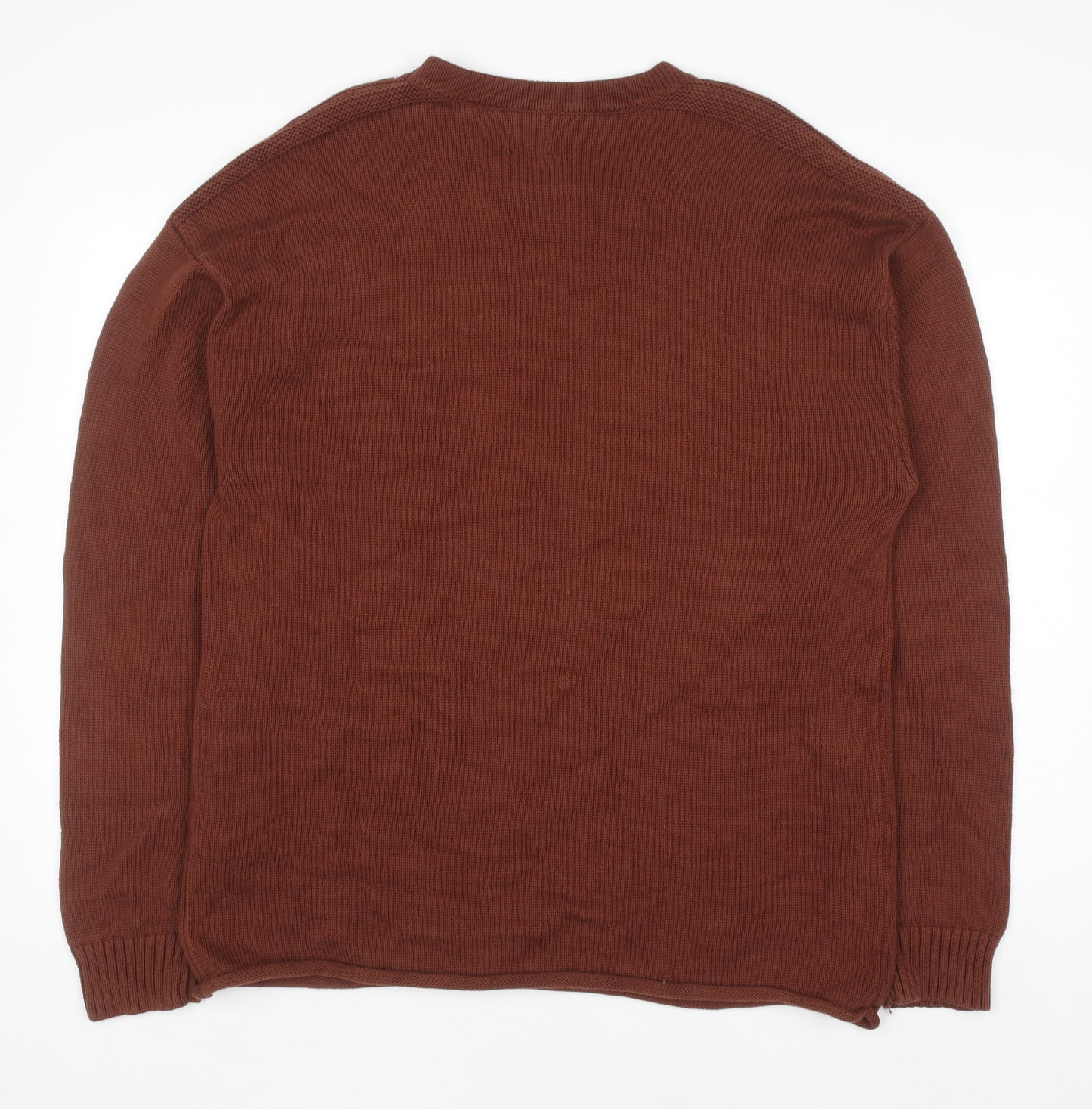 Zara Men's Brown Cotton Crew Neck XL Jumper