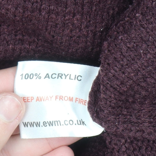 James Pringle Men's Brown Acrylic Crew Neck Jumper Size S