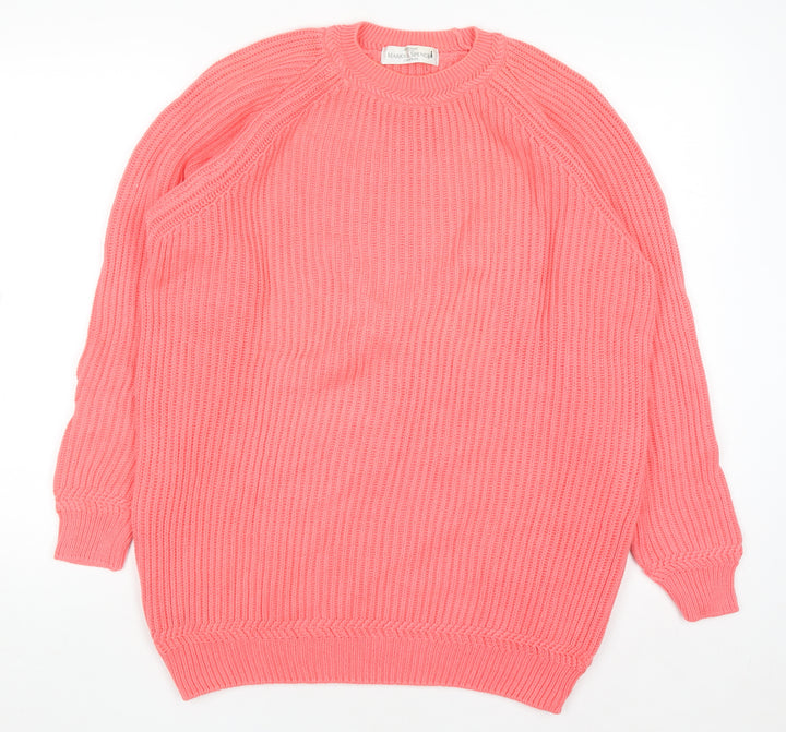 Marks and Spencer Women’s Pink Cotton Knit Jumper Size 10