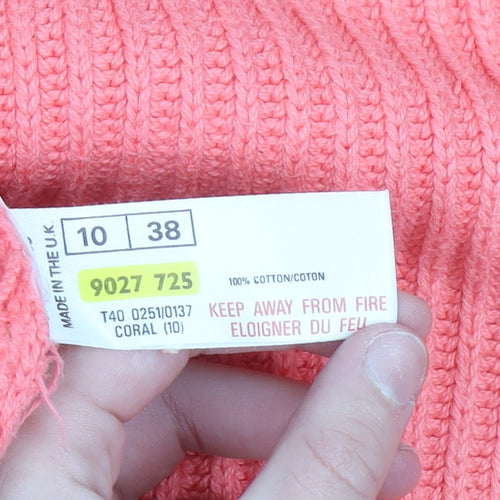 Marks and Spencer Women’s Pink Cotton Knit Jumper Size 10