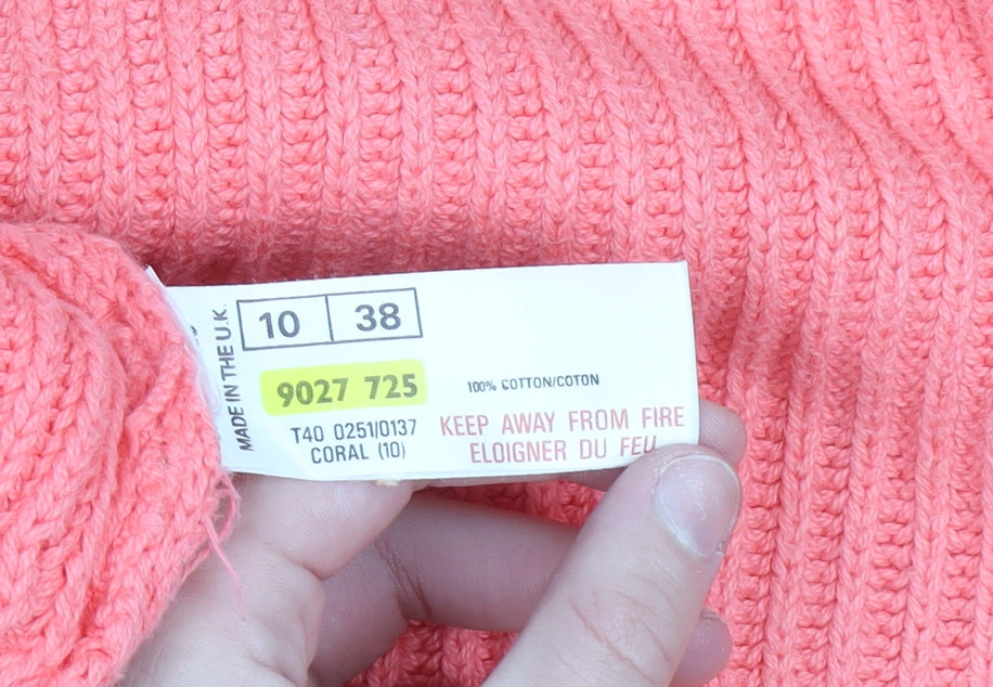 Marks and Spencer Women’s Pink Cotton Knit Jumper Size 10