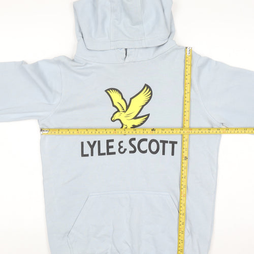 Lyle & Scott Junior Boys Blue Pullover Hoodie 14-15 Years Cotton Blend