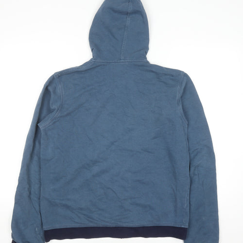 Lacoste Women Blue Full Zip Hoodie Size 16 Cotton Blend