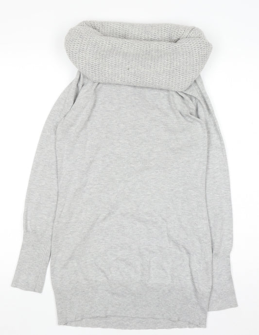 Mint Velvet Women’s Grey Cowl Neck Long Sleeve Jumper Size 12