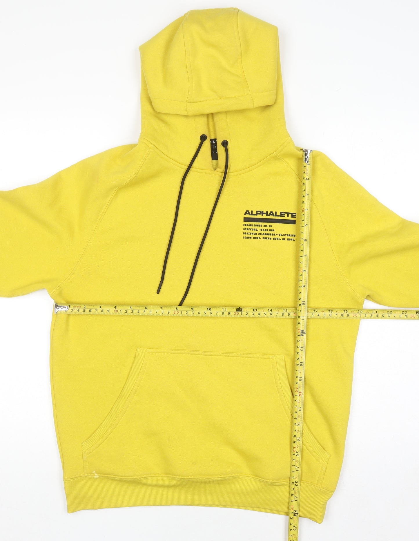 Alphalete Women's Yellow Pullover Hoodie Small Cotton Blend