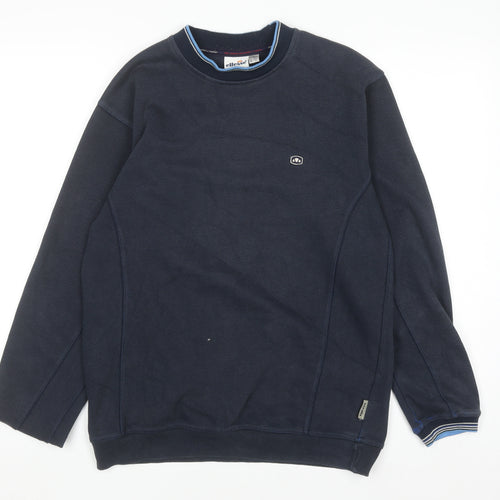 Ellesse Men’s Blue Small Crew Neck Pullover Sweatshirt