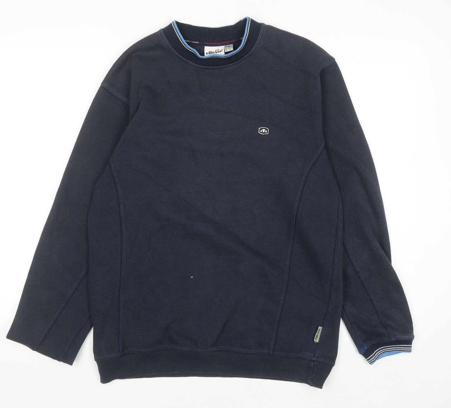 Ellesse Men’s Blue Small Crew Neck Pullover Sweatshirt