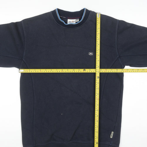Ellesse Men’s Blue Small Crew Neck Pullover Sweatshirt