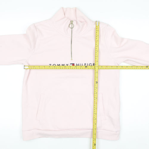 Tommy Hilfiger Women's Pink 1/2 Zip Pullover Sweatshirt Size M