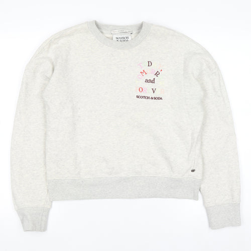 Scotch & Soda Womens Grey Pullover Sweatshirt Small Organic Cotton