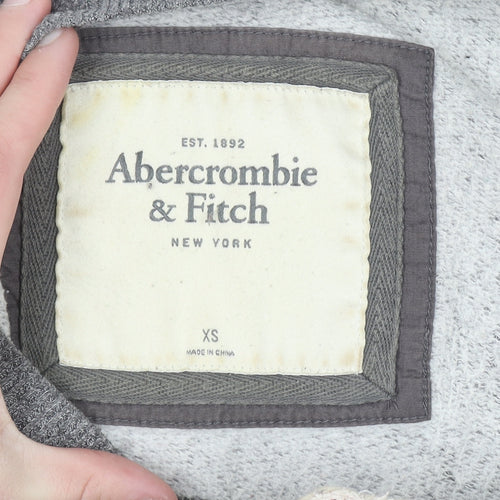 Abercrombie & Fitch Womens Grey XS Pullover Sweatshirt Embroidered Logo
