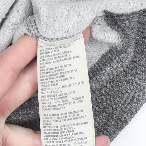 Abercrombie & Fitch Womens Grey XS Pullover Sweatshirt Embroidered Logo