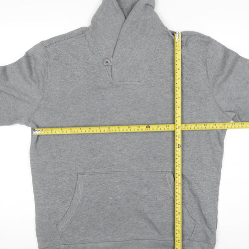Gap Women Grey Pullover Sweatshirt with Button Neck M