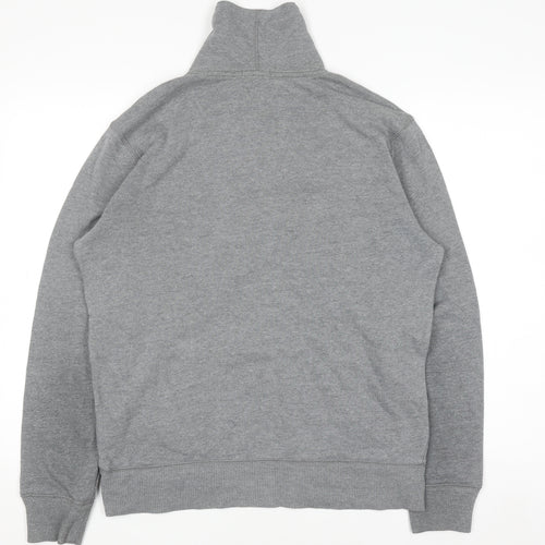 Gap Women Grey Pullover Sweatshirt with Button Neck M