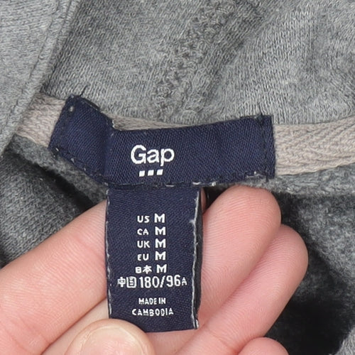 Gap Women Grey Pullover Sweatshirt with Button Neck M
