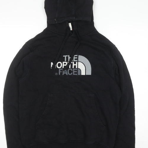 The North Face Mens Black Medium Pullover Hoodie Cotton Logo