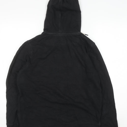 Jack & Jones Men's Black Pullover Hoodie Size M Graphic Print